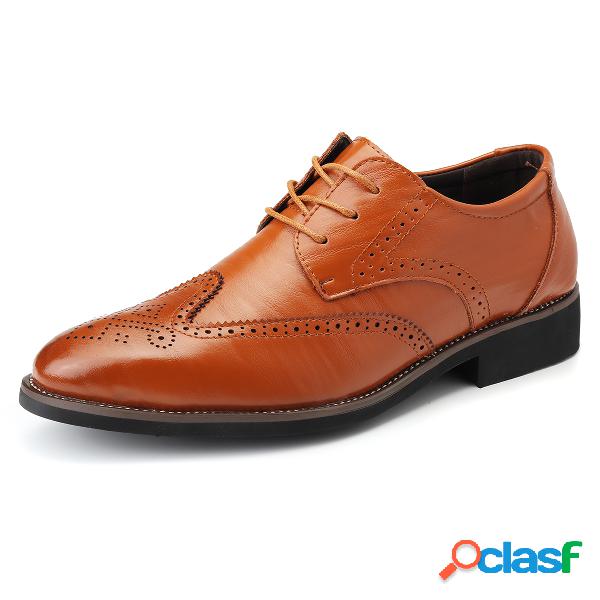 Sapados Oxford Brogue Esculpido para Fatos Formais