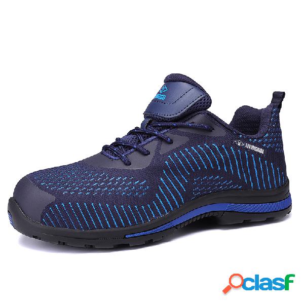 Sapatos de trabalho anti-sensacional dos homens do dedo do