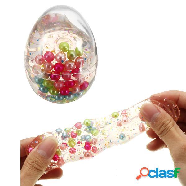 Slime Bola Pérola Simulado Ovo Forma Garrafa De Cristal