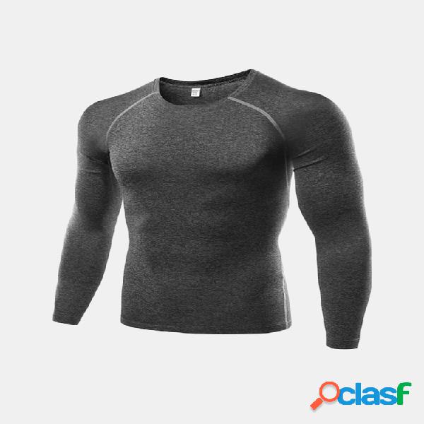 T-shirt de treino de musculação de secagem rápida T-shirt