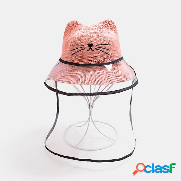 Tela removível para rosto infantil Cat Chapéu