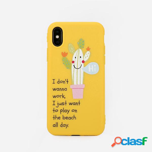 Telefone bonito unisex Caso do PC da letra da cor sólida da