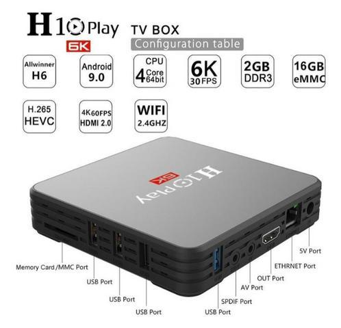 Tv Box H10 OCTACORE 6GB 64GB produto novo original com