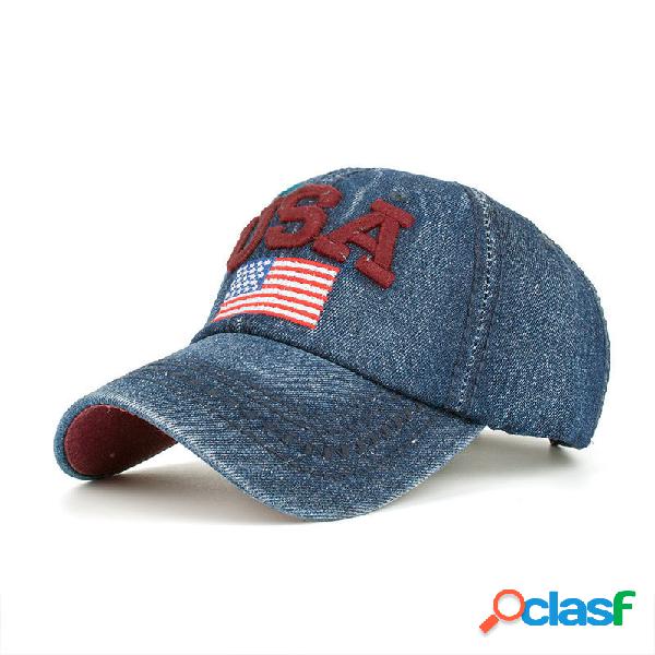 Unisex Cowboy Cowboy Chapéu Patriotic Trucker Baseball