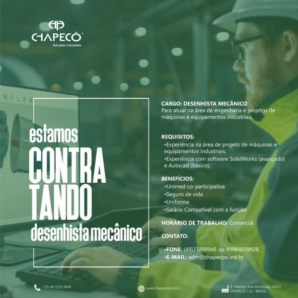 Vaga Desenhista Projetista