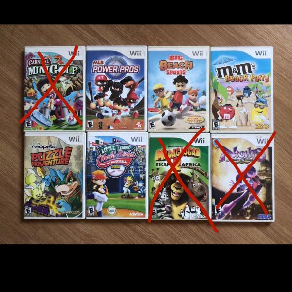 combo 5 jogos originais wii