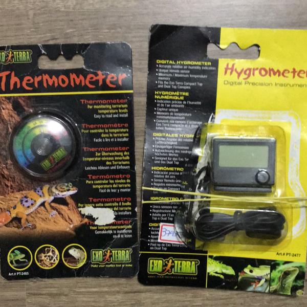 hidrômetro e termômetro para terrário