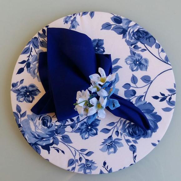 Capa para sousplat Floral Azul