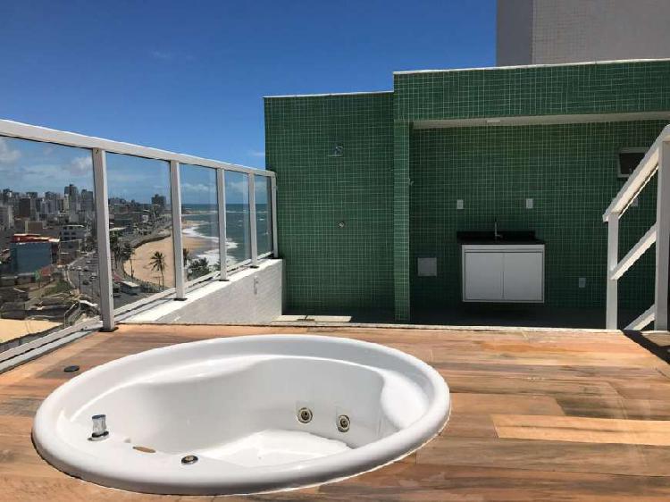 Pituba, cobertura duplex com vista mar em prédio novo!