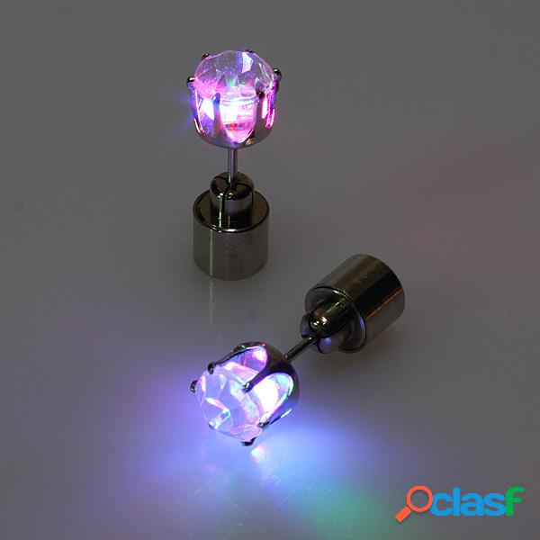 1 Par de Brinco de Zircon LED Para Natal