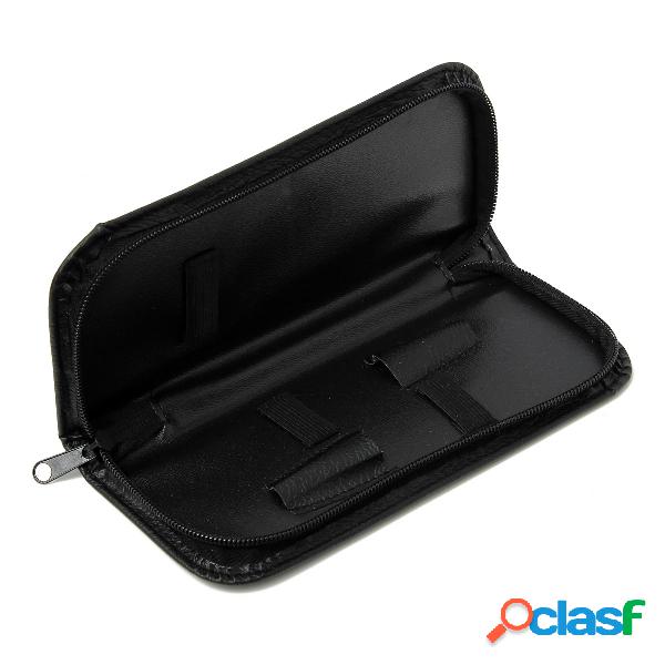 1 pcs preto tesoura de cabeleireiro tesouras de couro bolsa