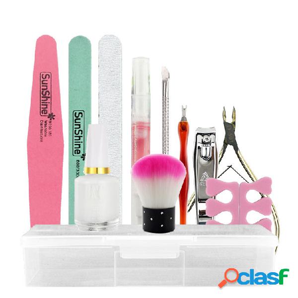 12 pcs ferramentas unhas definir arquivo de unhas de