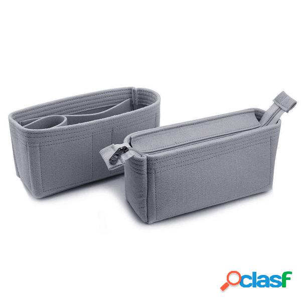 2 Pcs Sentiu Inserir Organizador Multi Bolso Bolsa Bolsa