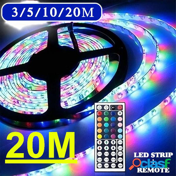 3/5 / 10M 3528 SMD RGB 600 LED Fita de luz de tira + 44