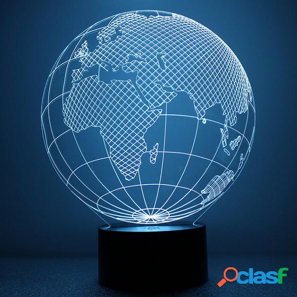 3D Magic World Earth Globe LED Night Light Mesa de mesa