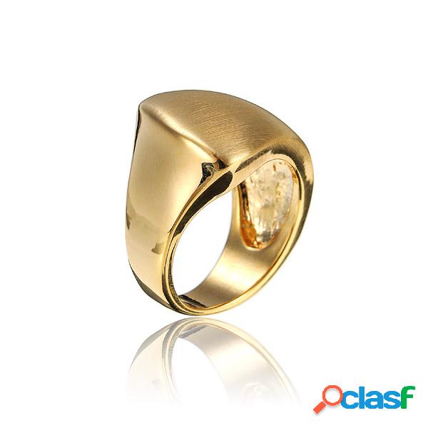 Anel de liga de ouro de prata polida irregular