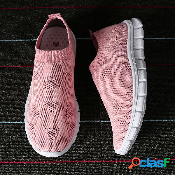 Big Size Mulheres Respirável Malha Elastic Walking Sock