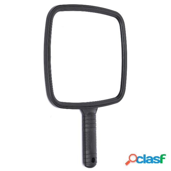 Black Handheld Square Makeup Vanity Mirror Beauty Facial