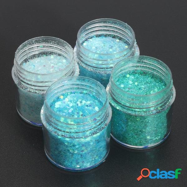 Blue Glitter Powder Shiny Nail Powder Mixed Mermaid Luster