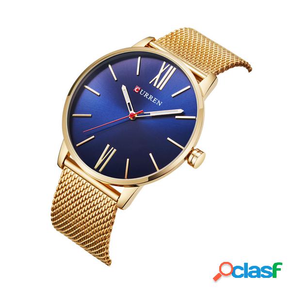 CURREN Relógio Luxuoso Impermeável Ultra-Fino Masculino