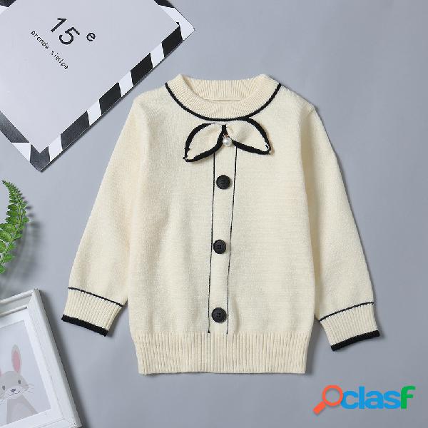 Camisola longa da malha da luva bonito dos retalhos das