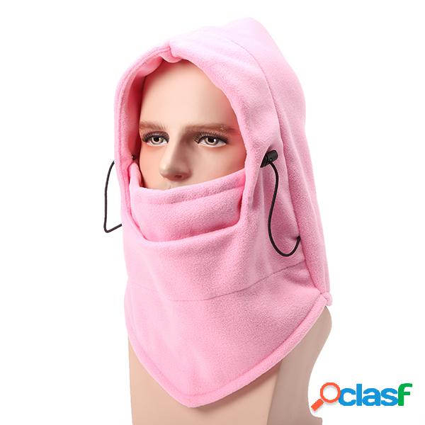 Chapéu Quente Velo Grosso Protector de Cabeça com Máscara