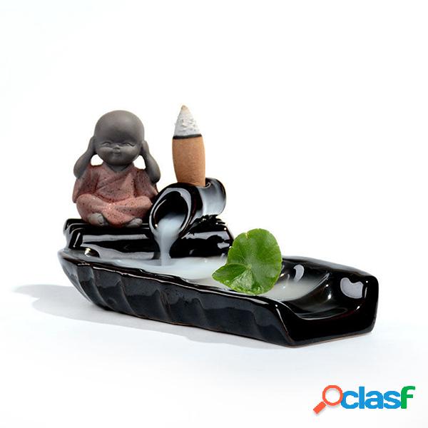 Chinese Fengshui Buddha Cone Tower Backflow Incense Burner