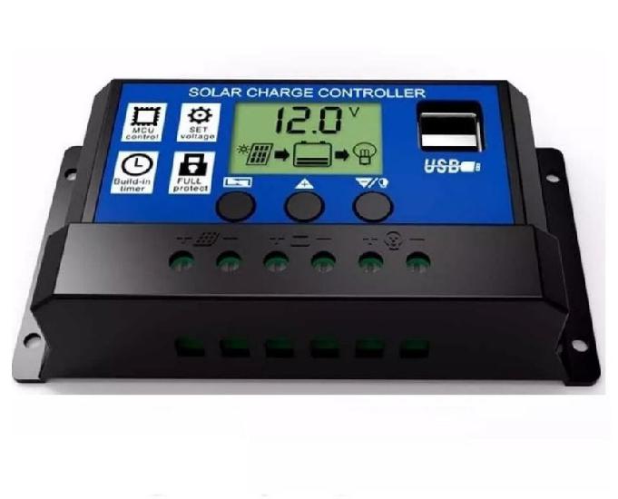 Controlador Carga Solar 30a USB Pwm Regulador Automático