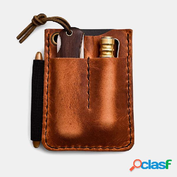 Couro Genuíno EDC Wallet EDC Organizer