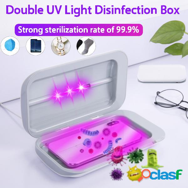 Duplo UV Esterilizador Caixa Mini Limpeza Portátil Caixa