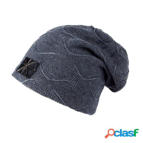 Gorro Tricotado Sólido Veludo Grosso Bandeira Americana