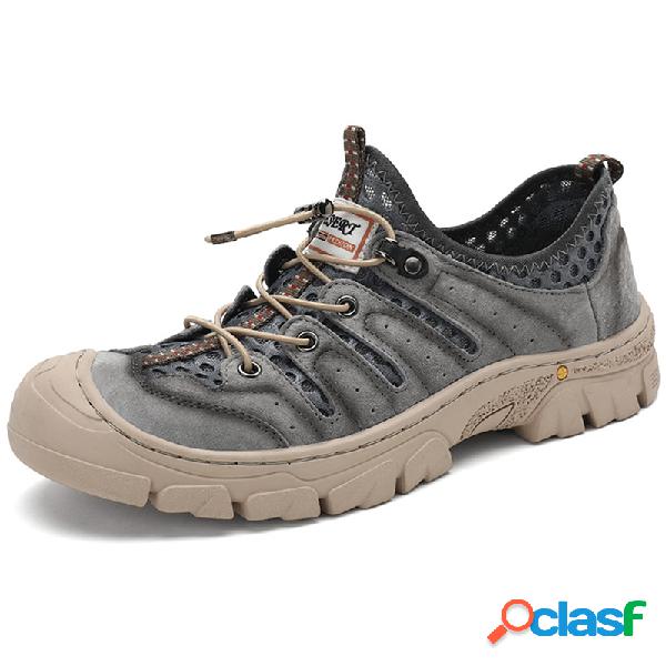 Homens Anti-colisão Toe Resistente ao deslizamento Lace Up