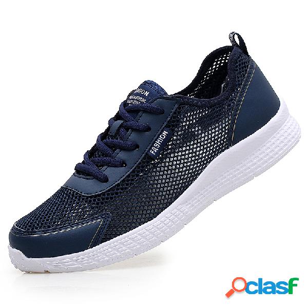 Homens malha respirável tamanho grande Soft Casual Running