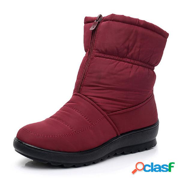 Impermeável Frente Zipper Soft Única Forro Quente Inverno