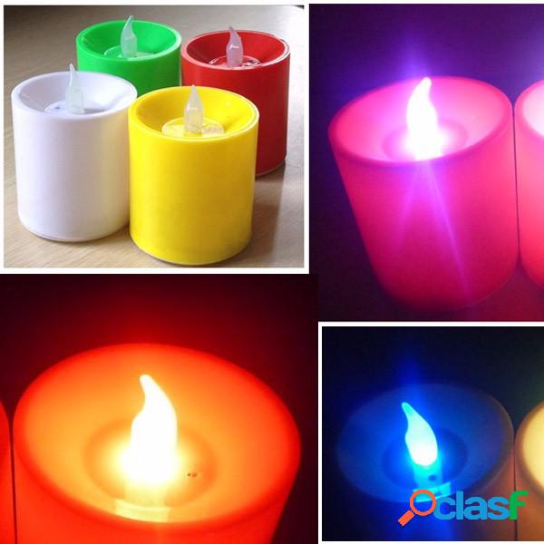 LED Flickering Electronic Colorful Voice Control Velas Light
