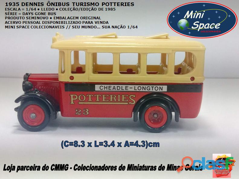 Lledo 1935 Dennis Ônibus Turismo Potteries 1/64