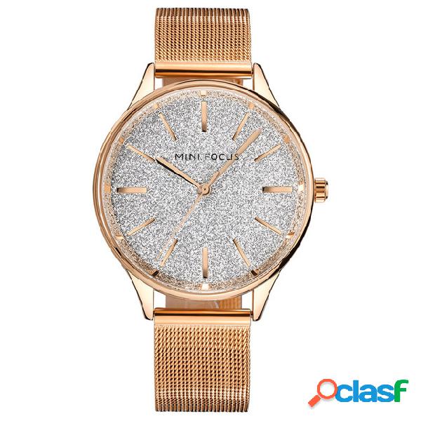 MINIFOCUS Moda Quartz Relógio de Pulso de Aço Inoxidável