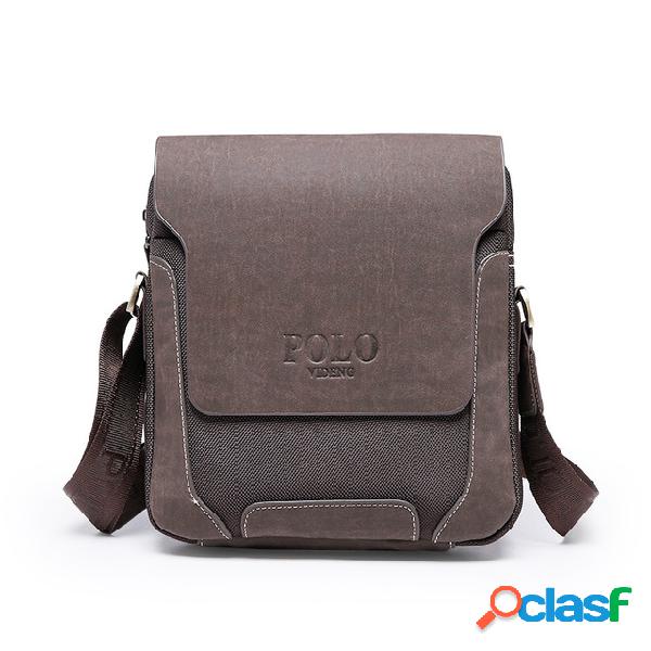 Men Casual Leather Briefcase Shoulder Bolsa Messenger Bolsa