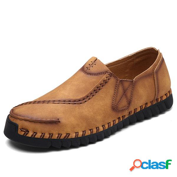 Men Retro Hand Stitching Comfortable Slip Resistant Casual
