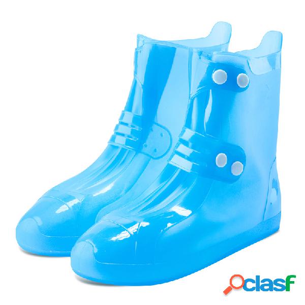 Men Waterproof Slip Resistant Buckle Ankle Rain Boots Covers