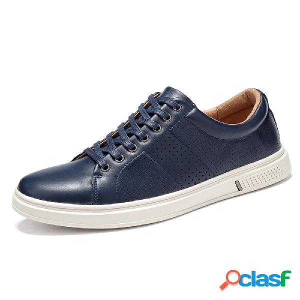Menico Homens dedo do pé redondo sapatos de skate esportes