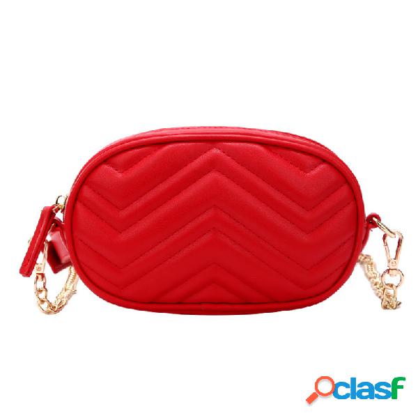 Mulheres Casual Multifuncional Cadeia Bolsa Messenger Bolsa