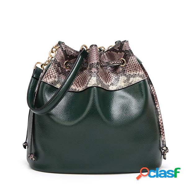Mulheres Desenhar Corda Balde Bolsa Ombro Bolsa Crossbody