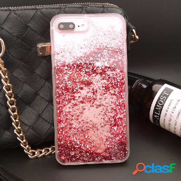 Mulheres Red Gold Star Quicksand PC Telefone Caso Tampa