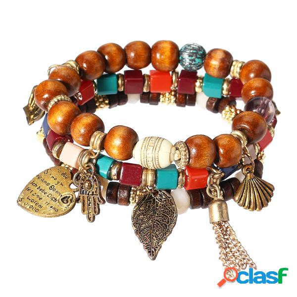 Pulseira Charmosa Multicamada com Tassel Presente Para Natal