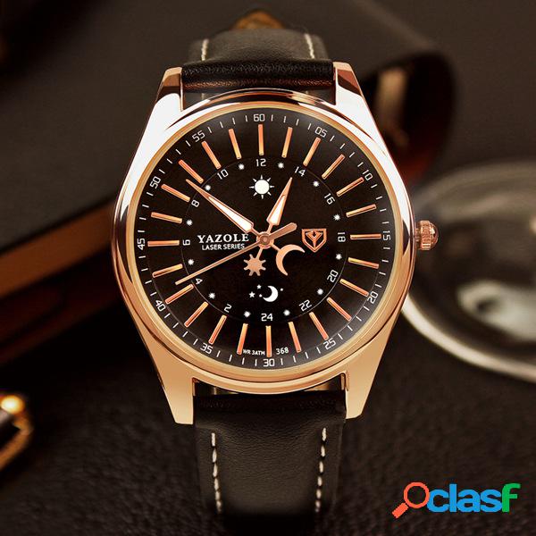 Relógio Quartz De Couro Masculino De Luxo Homens Negócio