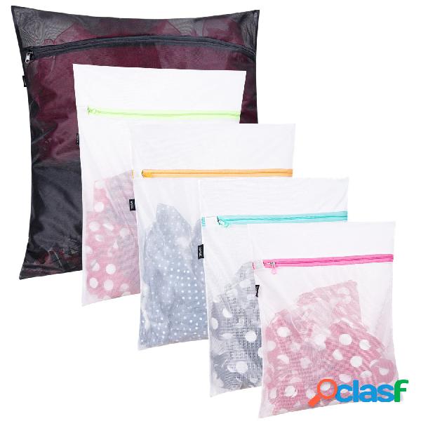 Sacos de lavanderia de malha 5pcs Travel Storage Packing