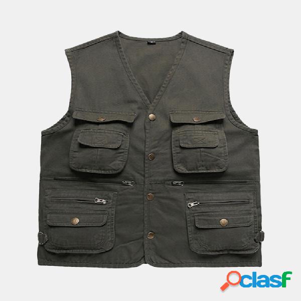 Spring Fall Muti-pocket Fishing Vest Casaco casual de
