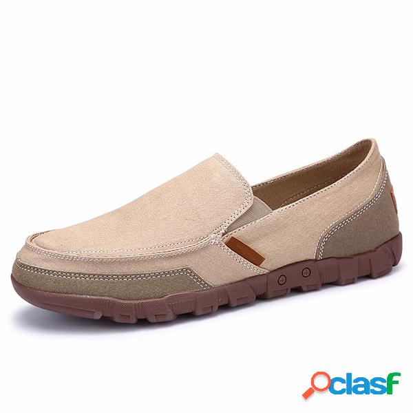 Tamanho grande sapatos lavados lonas sapatos de preguiçosos