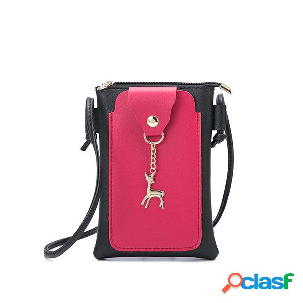 Tassel Deer Casual Faux Leather Phone Bags Lazer Crossbody